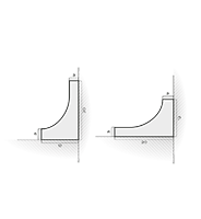 Бортик акриловый вогнутый QUART QT-1220A Schema